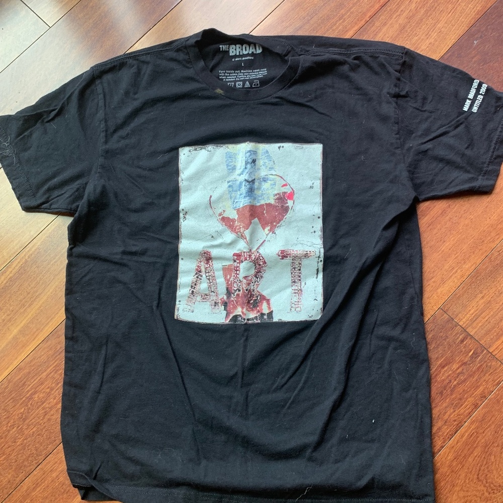 Artist Mark Bradford BROAD MUSEUM T-shirt Large Cotton NEW!